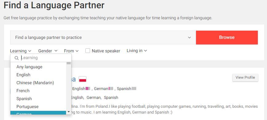 Italki Language Partner